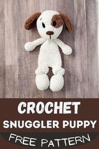 Combine love for crochet and cuddliness with this Puppy Snuggler pattern. This crohet creation is a half blanket and half-stuffed toy. It's irresistible with its eye patch and floppy ears, perfect for enchanting kids and adults alike! Made with Bernat blanket yarn, it is 16 inches tall and lightweight, and it's perfect for cuddles and snuggles. Plus, it's an easy crochet pattern that even beginners can complete with ease.