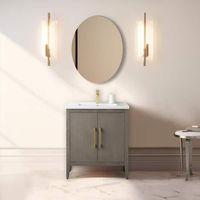 Vanity Art 30 in. W x 18.5 in D x 34 in. H Single-Sink Bathroom Vanity Cabinet in Driftwood Gray with Ceramic Top in White VA9030-DG-GB - The Home Depot