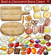 This set contains many different images of custom components building your own charcuterie board design. Build your own custom popcorn using these graphics perfectly sized to fit together. contains 96 clipart files in both color and black and white. Ingredients in the set include: Almond, apricot, a...