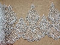 "Ivory Floral Lace Trim Retro Embroidery Sequins Wedding Lace Trim 9.84\" Wide 1 Yard S0223 ♥This listing is for 1 yard. ♥Width: 25cm, in inch:9.84\" ♥It will be perfect for bowknot hairpin, baby clothes, sleeve edge, skirt edge, corsage and so on ♥Wholesale acceptable! ♥If you want more, please feel free to send me a message. I will be glad to make custom listing for you! ♥Happy shopping here"