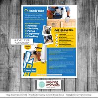 Handyman Event Flyer Printable | Painting | Electricity | Carpenter | Lawn Care | Professional | Sma