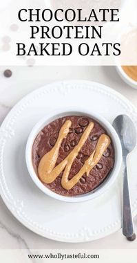 Chocolate Protein Baked Oats (TikTok recipe) are a delicious breakfast, snack or dessert that is loaded with protein and flavor. Rolled oats are blended with eggs, banana, cocoa powder and plant-based protein powder and baked in individual ramekins for the ultimate comforting and healthy chocolate treat.