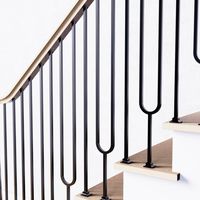 Iron Baluster 9092 - 1/2" Square - Contemporary Split Oval - JMP Wood