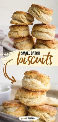 Small batch biscuits for two. A batch of buttermilk biscuits that makes only 6 biscuits. Perfect, flaky all butter biscuits in a smaller serving size. Your weekends just got a lot better! #biscuits #buttermilkbiscuit #halfbatch #smallbatch #allbutter #allbutterbiscuit #biscuitsfortwo #biscuitsforone #biscuitrecipe #smallbatchbiscuits