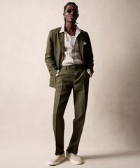 Italian Linen Sutton Suit in Olive