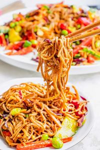 Soba Noodle Salad with Creamy Peanut Dressing - Soba Noodle Recipe