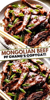 This Mongolian Beef recipe is made with flank steak that is simmered in a sweet soy sauce mixture and served on a bed of rice. This delicious recipe is easy to make and tastes just like P.F. Chang’s!