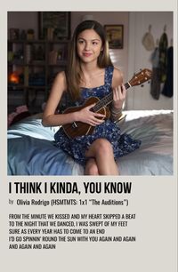 minimal polaroid song poster for i think i kinda, you know by olivia rodrigo from hsmtmts