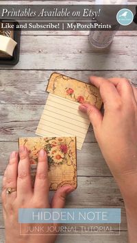 Like this idea? See more junk journal & crafting ideas on our YouTube Channel! ~My Porch Prints This project was created using our Botanical Notes Journal Kit (find it in our Etsy shop)