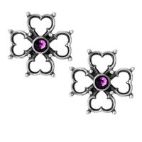 Alchemy Gothic Elizabethan Cross Hearts Earrings