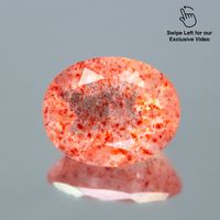 2.75 CT Super Rare Earth Mine Strawberry Quartz Gemstone Unheated Oval Shape by GempalaceStore on Etsy