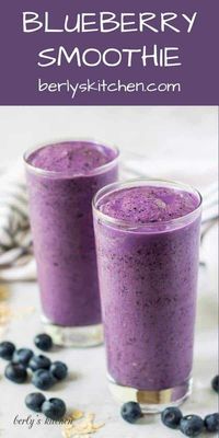 This blueberry smoothie has all the flavors of a classic blueberry crisp, including berries, brown sugar, cinnamon, and vanilla and only takes a few minutes to make.