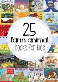 25 Farm Animal Books for Kids. This is a great collection of books to read with preschoolers & kindergarteners.