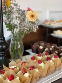 Elegant Cupcakes made by Whipp & Frost Cupcake Co.   Tulip Liners from Amazon.