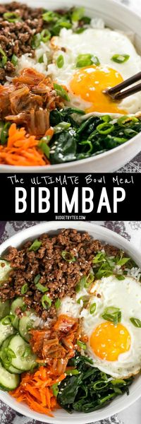 Bibimbap is the ultimate bowl meal with plenty of color, flavor, and texture to keep your taste buds happy and your stomach full. @budgetbytes