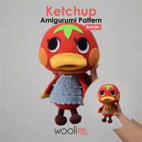 "Amigurumi Crochet Pattern *Not finished product* 43 Pages PDF patterns with photos. Includes instructions in English and Spanish. Also includes PDF template and SVG file for felt cut. Difficulty of the pattern - Intermediate. The finished plushie ended up about 12\". Using 2.75mm crochet hook and no. 3 yarn. This pattern is for personal use only and you may not share, copy or duplicate any parts of it . You can tag me as @wooli.gt when posting your finished amigurumi on Instagram."