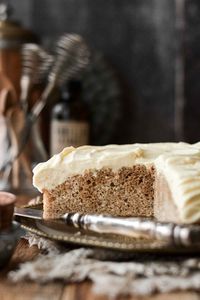 Coffee soaked spice cake and vanilla bean Bavarian cream make this a uniquely delicious dessert that looks so elegant for any special occasion.