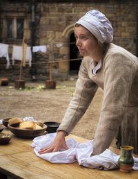 The Washer Woman, the Tudor Group at Haddon Hall, Derbyshire.