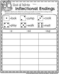 1st grade January Worksheets - Inflectional Endings.