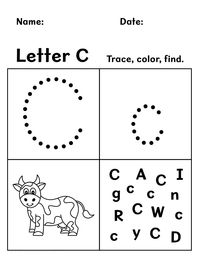 FREE Letter C Worksheets for Preschool ⋆ The Hollydog Blog