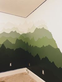 Boys room camo moutain wall