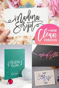 A fabulously fun yet elegant script font with tons of energy, allowing you to create beautiful hand-made typography in an instant. With extra bouncy curves & loops, Madina Script is guaranteed to make your text stand out - perfect for logos, printed quotes, invitations, cards, product packaging, headers and whatever your imagination holds.  #fonts #femininefonts #scriptfonts #ladyfonts #womenfonts #fancyfonts #classyfonts #elegantfonts #ads