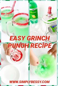 The BEST and easiest Grinch Punch Recipe for the holidays!