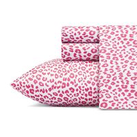 PRICES MAY VARY. 100% Polyester FABRIC TYPE: 100% Polyester- Silky soft microfiber, featuring luxurious comfort FEEL & COLOR: Microfiber sheet- lightweight; 75GSM, fade, stain, and wrinkle resistant. The Betsey Johnson Betsey's Leopard pattern features a neon pink leopard pattern printed on a white ground SNUG FIT: Set includes a fully elastic fitted sheet- elastic is installed all-around to help keep the fitted sheet in place; DEEP POCKET: 15" fitted sheet pocket depth (12" for twin sizes) - Fi