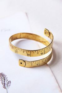 Gold Measure Tape bangleGold Measure Tape CuffGold Measure