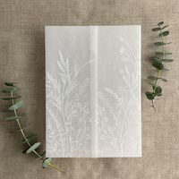 ✦ ITEM DETAILS ✦ printed Vellum wrap *  size 5 (W) x 7 (H) inches when folds - fit the invitation up to 5 inch wide card/ up to 120lb cardstock or 1/8 inch thick acrylic invitation == please measure your card and make sure the size of the card prior to ordering the vellum wraps == 29 lb white translucent vellum paper * white ink printed * hand scoring & folded * ready to use * ✦ NO cancellation & NO refund accepted, since the production will start immediately ✦ ✦ Not included- Printed invitation