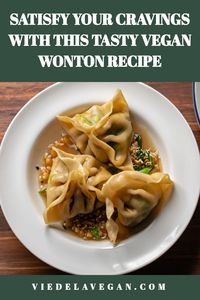 Make your own vegan wontons with this easy recipe! Filled with flavorful vegetables and seasonings, these crispy dumplings are perfect as appetizers, snacks, or served in soups. wonton recipe, vegan wonton recipe, healthy wontons, wonton appetizer recipes, wonton appetizers,