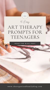 15 Art Activities for Teens you can start with your kids today! Art Therapy Projects are great options to reduce stress, build new skills, to practice mindfulness... and by the way with these art therapy ideas you can also reduce screen time for your kids easily.