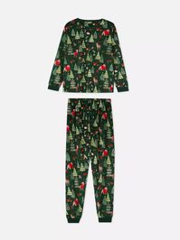 Pijama navideño familiar con estampado de bosque | Primark