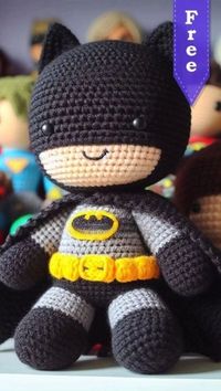 Batman Amigurumi - Free Pattern | Beautiful Skills - Crochet Knitting Quilting | Bloglovin’