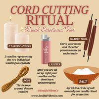 As we near towards the 2nd half of the year, it's a good time to reevaluate everything, especially emotional ties you no longer want to have or some spiritual cleaning. We can let go of any negative feelings that might be slowing us down. One way to do this is with a cord cutting ritual. ✂️⁠  This ritual helps us cut the emotional connections we have with people from our past. It's useful for letting go of anger, resentment, or sadness. It can also help us move on from harmful relationships. ⁠