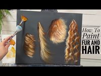 EASY How to paint FUR AND HAIR ~ acrylic, painting tutorial for beginners ! ￼ - YouTube