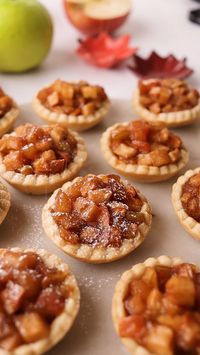 These easy vegan mini apple tarts have a buttery shortcrust pastry and gooey apple pie filling! The apple tartlets are perfect for when you're craving apple pie without all the effort.