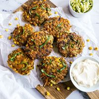 Crispy Zucchini and Corn Fritters