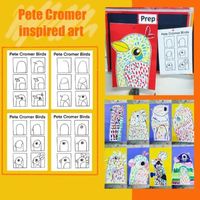 I have created 4 how-to-draw sheets inspired by Pete Cromer's Australian bird artworks and they were such a great success with my students I thought they were worth sharing. I did this lesson with my foundation (preps), my ones and twos and all were equally successful. I have included a few lesson/d...