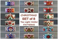 Christmas Tea Light Holder Patterns Beading Seed Bead Xmas