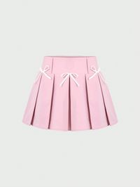 Pink Casual Collar  Polyester Plain Pleated Embellished Non-Stretch  Women Clothing