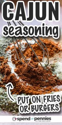 This is the best Cajun seasoning recipe with its perfect blend of spicy and savory herbs. For all those tasty Louisiana-style recipes, this blackened seasoning is sure to kick up the flavor. Try it on everything from chicken to fish or steak. It's easy to make in a few seconds, and it lasts for months, so why not mix up a batch today to use anytime? #cajunseasoning #cajunseasoningrecipe #cajunspice #spendwithpennies