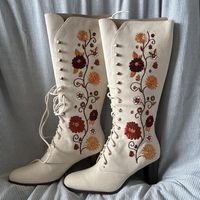 THE HIPPIE SHAKE PENNY LANE CREAM FLORAL EMBROIDERED... - Depop