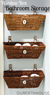 Cute bathroom storage idea