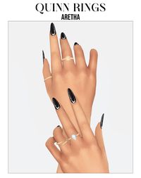 stacked rings that come with gold & silver and different gemstone combinations. jewelry cc for the sims 4.