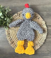 Crochet chicken snuggler