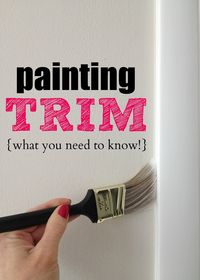 LiveLoveDIY: Painting Trim & Walls: What You Need To Know!