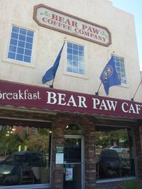 Bear Paw Cafe, located on Main Street, famous for breakfast, in the Downtown, Historic District of St. George, Utah just one block from Best Western Coral Hills.