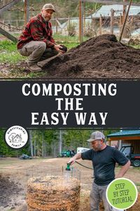 Learn how to make compost at home the easy way. No more guessing what you can and can't do, and no more waiting for months on end for it to finish. Read this post for easy, step-by-step instructions to composting the easy way.