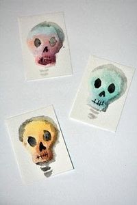 Sugar Skull Inspired Stamp And Watercolor Prints · How To Paint A Piece Of Watercolor Art · Art on Cut Out + Keep